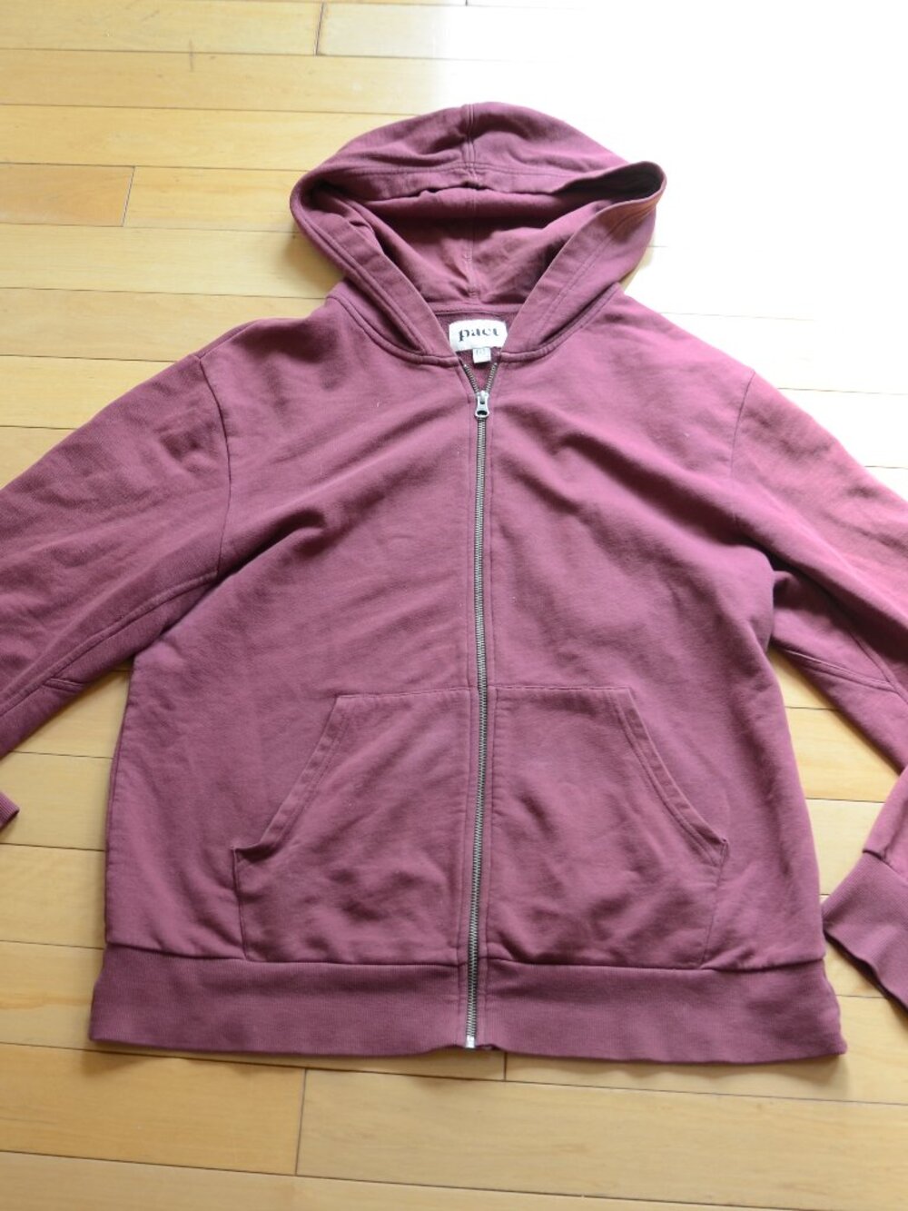 Pact Zip Up Hoodie Size L